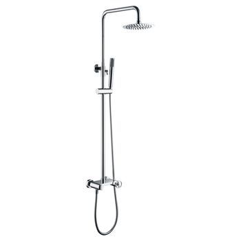 Set De Ducha Monomando Cromado En Acero Y Latón Con Tubo Y Asa Incluida