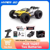 hyper go mjx 14207 camioneta rc todoterreno sin escobillas rtr 114 50a esc con giroscopio 43kmh 4wd motor 2852 4200kv servo digital de 6kg carroceria 2-en-1 pc coche rc de carreras de nivel hobby