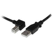StarTech.com Cable Adaptador USB 3m para Impresora Acodado - 1x USB A Macho - 1x USB B Macho en Ãngulo Izquierdo