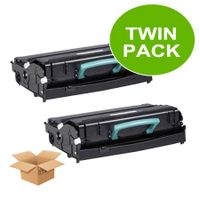 compatible multipack dell 2350dn printer toner cartridges 2 pack -593-10335