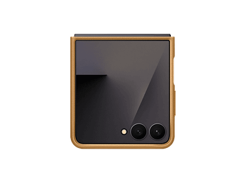 Funda móvil - Samsung, Para Samsung Galaxy Z Flip7, Cuero Vegano, Marrón Oscuro