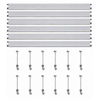 colgar cuadros sin agujeros pack 9 metros eurohang guias aluminio plata mate 150 cm cable acero ganchos tornillo plus clips tapas tornillos