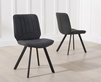 Dexter Grey Faux Leather Dining Chairs - Grey