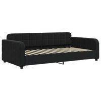 cama para adulto  cama individual  sofa cama sin colchon terciopelo negro 90x200 cm