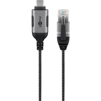Cable adaptador Ethernet USB-C 3.1 a RJ45 Goobay 74405 5 m Negro/Plata