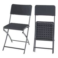 set de 2 sillas plegables mark 81x58x45cm - negro encasa