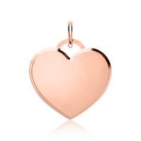 colgante de plata 925 en forma de corazon en oro rosa