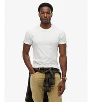 superdry para hombre m1011245a camiseta essential logo blanco s casual algodon manga corta