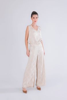 pantalones de damasco sand m