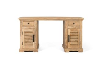 Escritorio con 2 puertas y 2 cajones en madera de mango natural