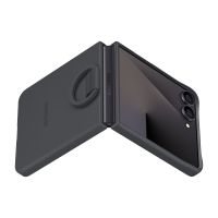 samsung funda silicona con anillo negra para z flip7