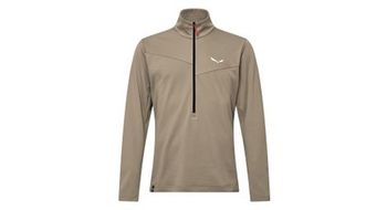 Hombres salewa puez cammino forro polar 1 2 cremallera beige