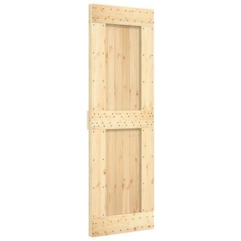 Puerta Corredera Narvik Natural Y Negro 70 X 210 Cm (213,5 Cm) Vidaxl