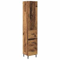 alacena madera vieja 345 x 34 x 180 cm madera de ingenieria vidaxl