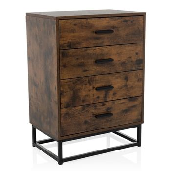 Cómoda con aspecto de madera marrón