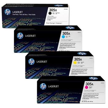 Original Multipack HP LaserJet Pro 400 Color M451dw Printer Toner Cartridges (4 Pack) -CE410X