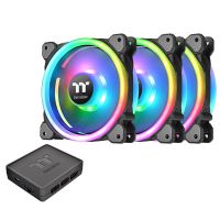 tt riing trio 12 led rgb radiator fan tt premium edition 3-fan pack