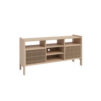 Aparador de pino macizo para vinilos 151,2 cm Sin barnizar