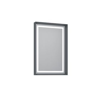 Espejo Decorativo De Madera  - 60 X 10 X 90 Cm - Antracita Mate