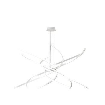 Lámpara De Araña Led Moderna Tornado, 88 W, 5950 Lm, 1163/s100, Color Blanco