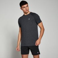 camiseta de manga corta performance para hombre de mp - negro jaspeado - xxl