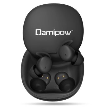 Auriculares Inalámbricos para Dormir – Mini Earbuds Ultraligeros, Súper Cómodos y Silenciosos, Diseño In-Ear Antidolor, Cancelación Pasiva de Ruido, Micrófono Integrado, Uso Día y Noche