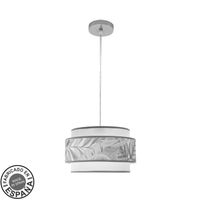 abrila colgante modelo camerun gris de 30 cm con pantalla