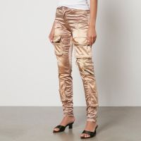 diesel p-landy metallic satin combat trousers - w29