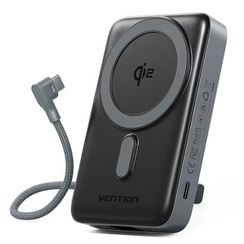 Batería externa inalámbrica magnética Vention FKH 35W 38.5Wh 10000mAh Viene con cable Type-C Fuente de suministro de ene