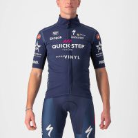 castelli quick-step alpha vinyl pro team gabba ros jacket - l