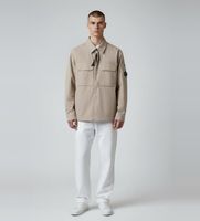 cp company para hombre 20cmos156a110143g chaqueta overshirt beige xl casual algodon