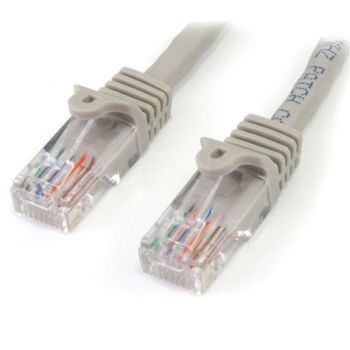 Startech Cable de Red Fast Ethernet Cat5e RJ45 sin Enganche Cable Patch Snagless 3m Gris