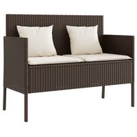 banco de jardin  banco de exterior  silla de jardin con cojines ratan sintetico marron