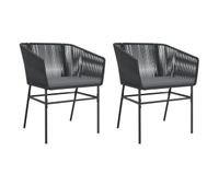 vidaxl sillones de jardin con cojines 2 uds ratan sintetico negro