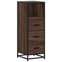 armario de bano madera contrachapada roble marron 35x375x100cm vidaxl