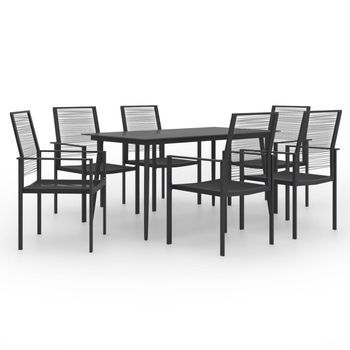 Juego De Comedor De Jardín 7 Piezas Vidaxl