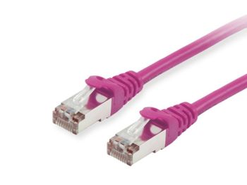 LATIGUILLO APANTALLADO S/FTP CATEGORIA 6 LIBRE HALOGENOS 0,5M COLOR PURPURA EQUIP P/N 605557