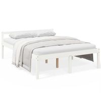 cama senior de matrimonio sin colchon blanco 150x200 cm vidaxl