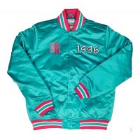 chaqueta mitchell and ness all star 1996 san antonio nba heavyweight satin jacket