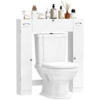 mueble sobre inodoro con dos armarios de mdf sin marca 88 x 18 x 98 cm r blanco