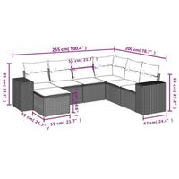 conjunto de comedor para jardin al aire libre con cojines conjunto de 7 piezas