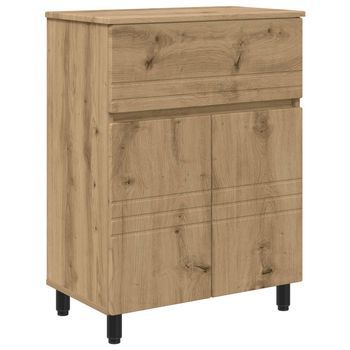 Unidad De Tocador De Baño Roble Artisan 60 X 35 X 80 Cm Vidaxl