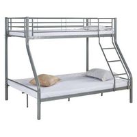 litera metalica leo incl somier - 90140 x 190 cm - gris