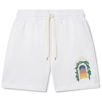 Casablanca Short AVENIDA PRINTED SWEATSHORT WHITE para hombre