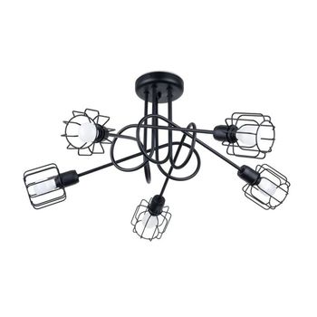 Lámpara de techo naxa negro 5 luces