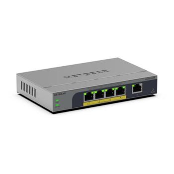 Switch Gigabit No Administrado 5 Puertos RJ-45 con PoE+ Full Duplex y Montaje en Pared/Escritorio