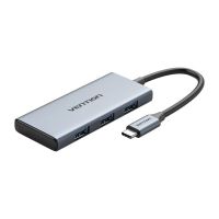 docking vention toohb usb tipo-c hdmi 3 usb lector sd microsd gris