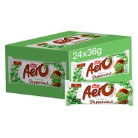 nestle aero bubbly peppermint bar - 24 x 36g