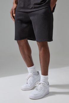 Pantalón Corto Man Active Holgado Con Estampado Training Dept, Negro