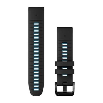 Correa Garmin QuickFit para relojes inteligentes, 22 mm, silicona, Negro/Azul